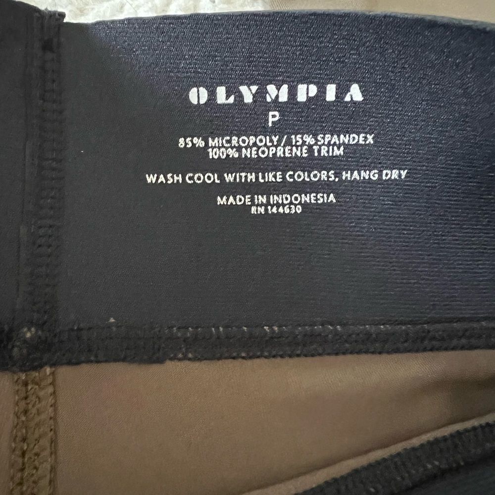 NWT Olympia Activewear Kore Neo Cropped Leggings, Army Green. Size P (0-2) - Picture 8 of 11